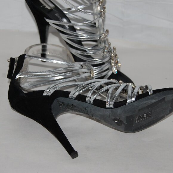 EU37.5/US7.5❤️ BALMAIN ZANOTTI LEATHER High Heel GLADIATOR SANDALS BOOTS ITALY - Picture 11 of 11